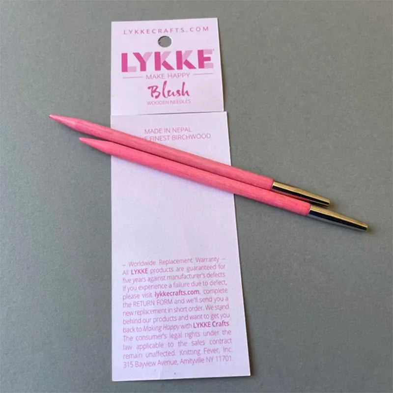 LYKKE 5 inch Blush Interchangeable Knitting Needle Normal Tips