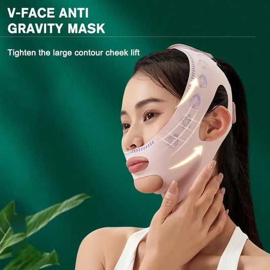 Reusable Facial Slimming Bandage V Face Lifting Firming Mask Shaper Anti-wrinkle Sleep Mask Facial Massage Belt Beauty Tool