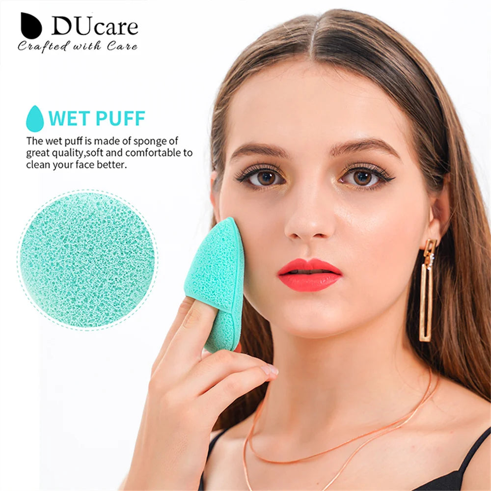 DUcare 4pcs Silicone Face Brush Double-Ended Facial Cleansing Sponges Soft Facial Cleansing Brush Makeup Tool set