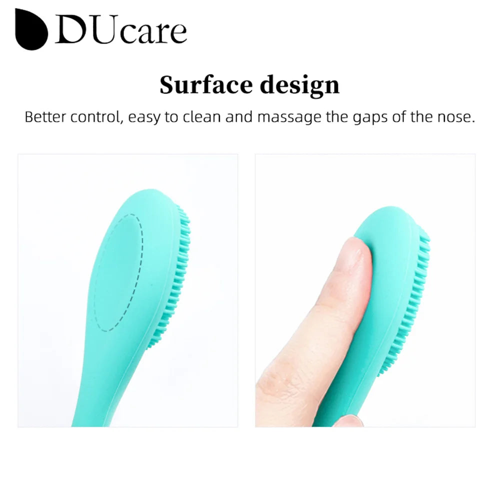 DUcare 4pcs Silicone Face Brush Double-Ended Facial Cleansing Sponges Soft Facial Cleansing Brush Makeup Tool set