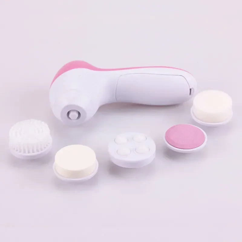 Electric Facial Cleanser 5 in 1 Wash Face Cleaning Machine Skin Pore Cleaner Wash Machine Spa Blackhead Cleaning Facial Cleanser