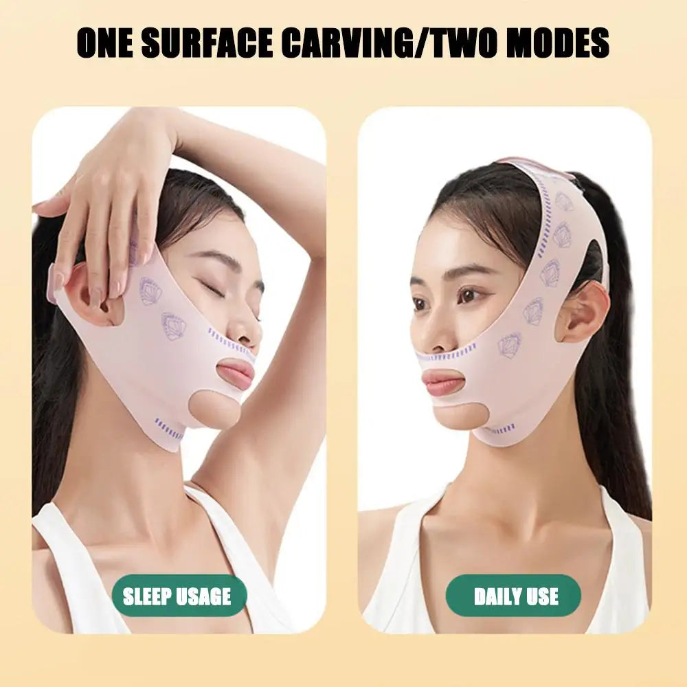 Reusable Facial Slimming Bandage V Face Lifting Firming Mask Shaper Anti-wrinkle Sleep Mask Facial Massage Belt Beauty Tool