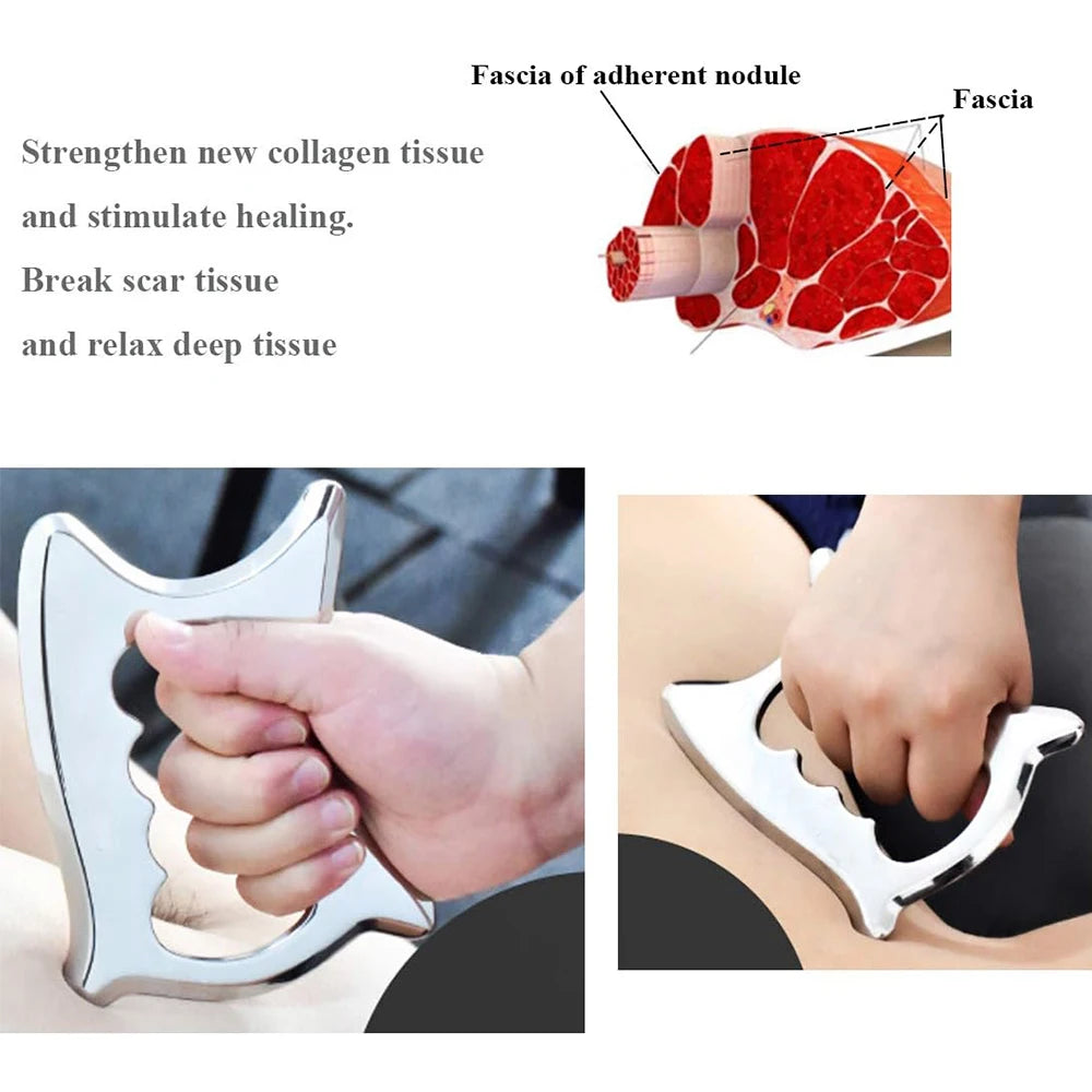 Gua Sha Scraping Massage Tool for Soft Tissue, Myofascial Release IASTM Tools for Back, Legs, Arms, Neck, Shoulder Muscle Relax