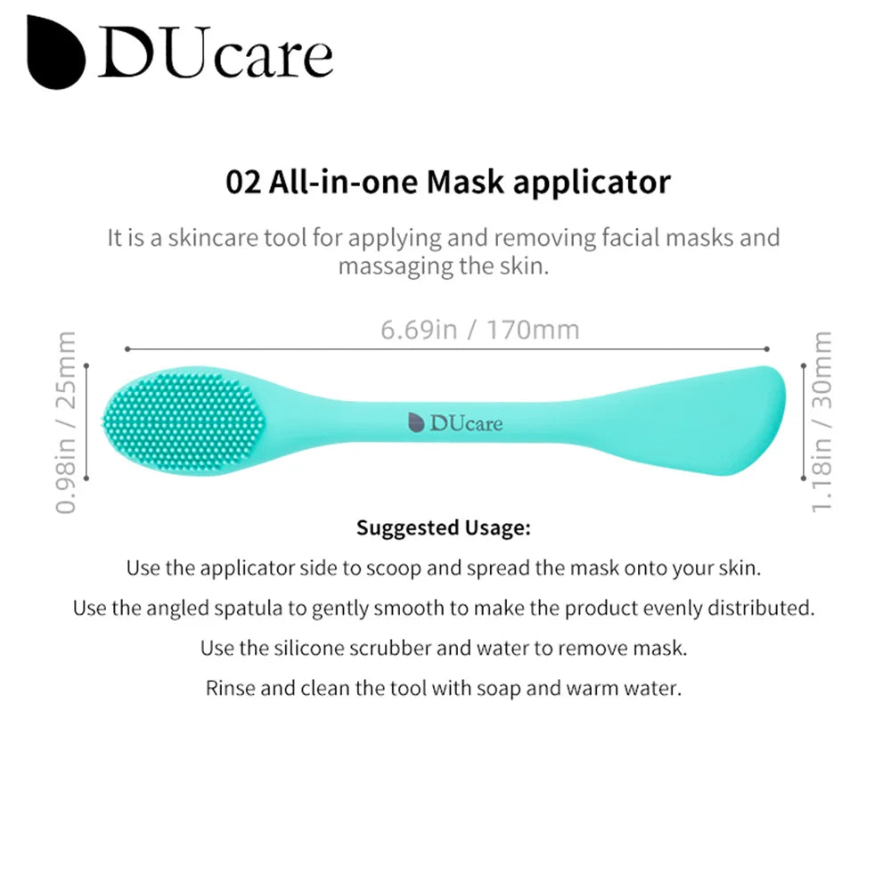 DUcare 4pcs Silicone Face Brush Double-Ended Facial Cleansing Sponges Soft Facial Cleansing Brush Makeup Tool set