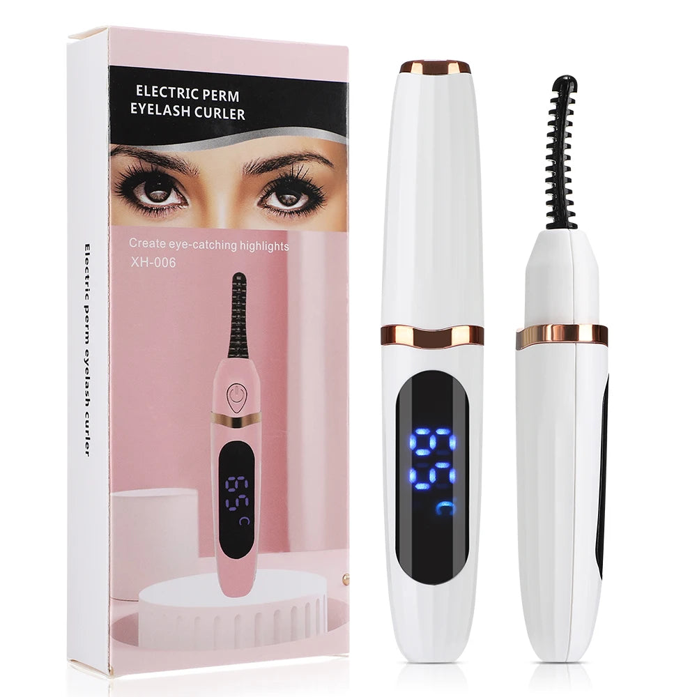 Electric Heated Eyelash Curler Natural Eyelash Curling Quick Heating Long Lasting Professional Electric Eyelashes Clip