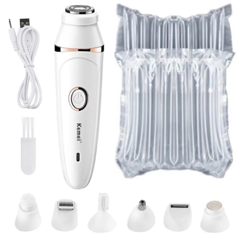 7in1 women grooming kit rechargeable facial epilator for women shaver facial body electric epilator eyebrow nose ear trimmer