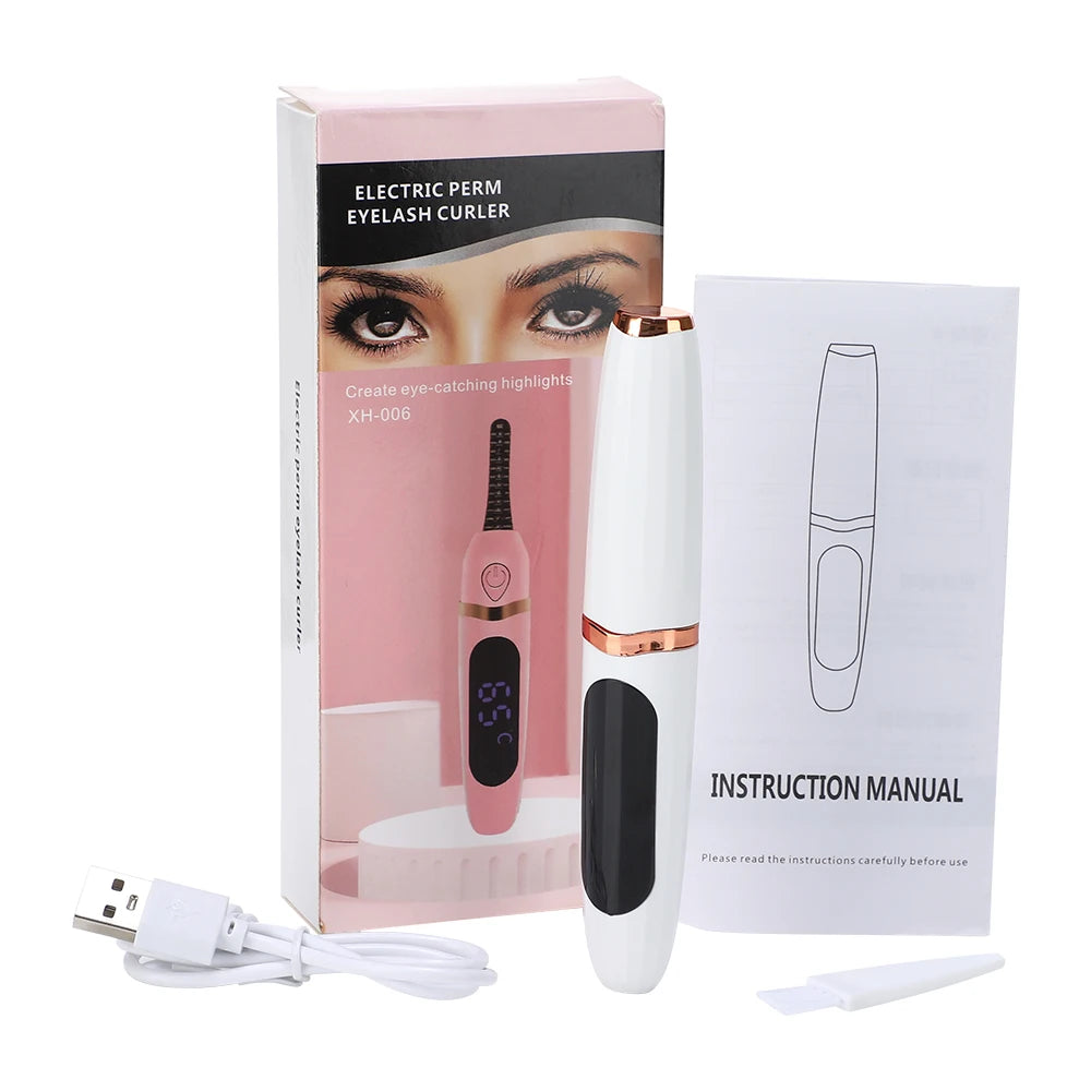 Electric Heated Eyelash Curler Natural Eyelash Curling Quick Heating Long Lasting Professional Electric Eyelashes Clip